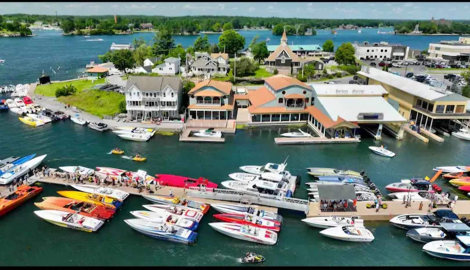Aerial view of the property